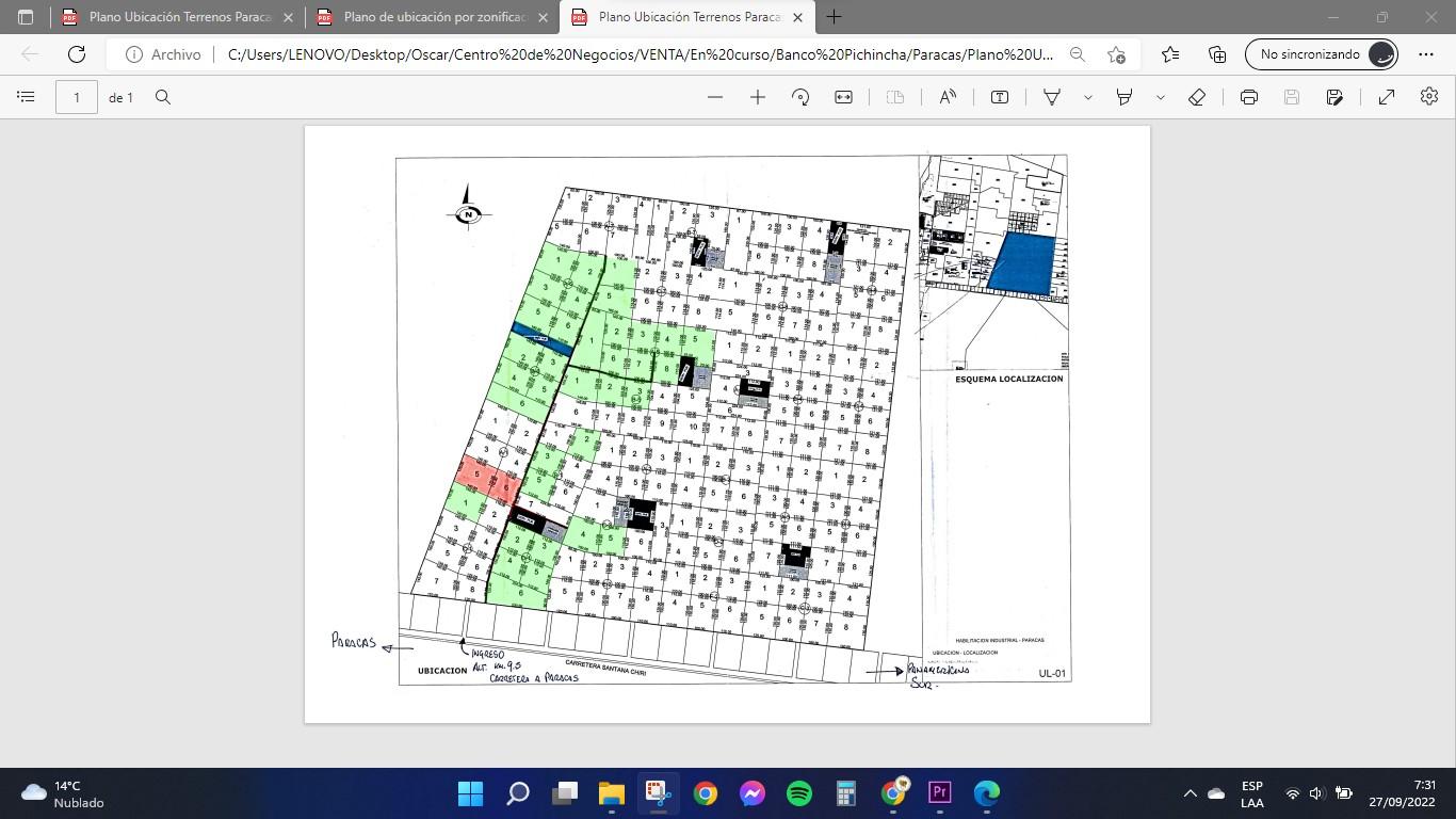 Terreno Industrial en Venta ubicado en Paracas